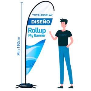 Roll Up Fly Banner con impresión personalizada